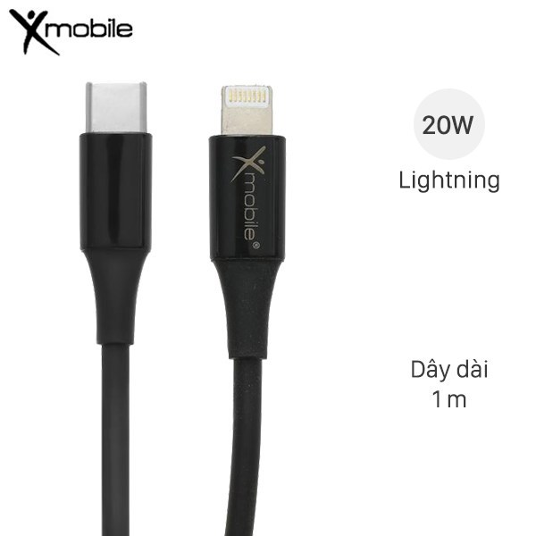 Cáp Type C - Lightning 1m Xmobile CL-PD01-1000 Đen ( Like New )