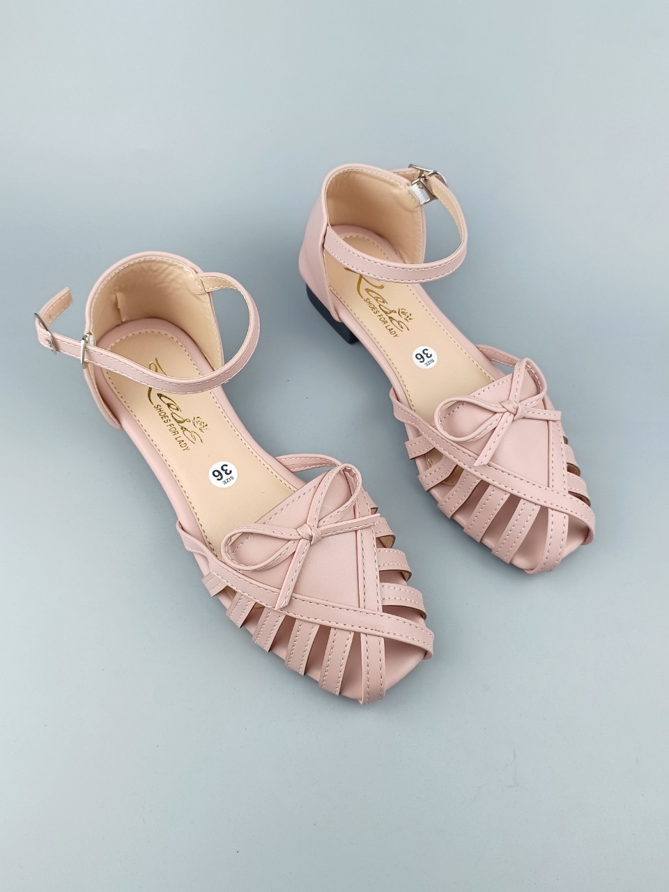 Giày sandal quai đan rọ có nơ