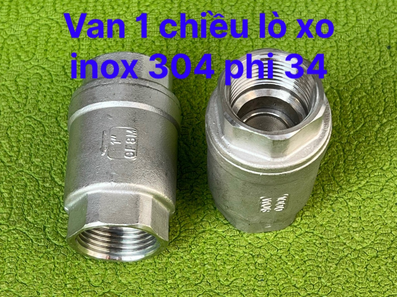 VAN 1 CHIỀU LÒ XO INOX 304 PHI 21; PHI 27; PHI 34; PHI 42; PHI 49; PHI 60