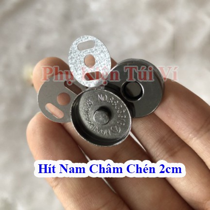 Nút hít nam châm chén 2 cm làm túi xách