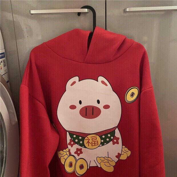 [HCM]Áo Hoodie mẫu heo con cực xinh