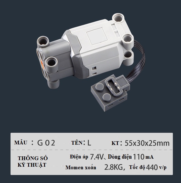 (Size L) Động cơ cho bộ đồ chơi lắp ráp mô hình 9686