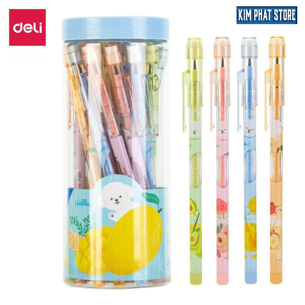 Bút chì khúc HB kèm tẩy Deli C095 (Combo 3 cây)