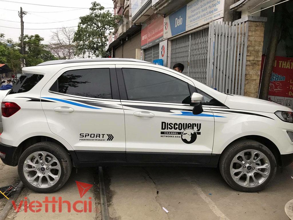 Tem Dán Xe Ford Ecosport Đen Đỏ