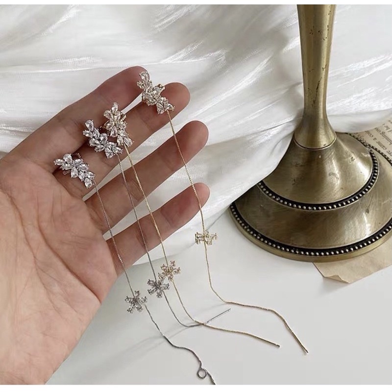 khuyên vành tai xỏ hoa đính đá