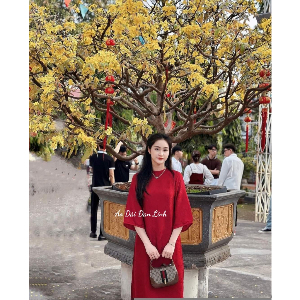 Áo dài lụa tây thi dáng suông, áo dài cách tân dang xưa - Áo Dài Đan Linh