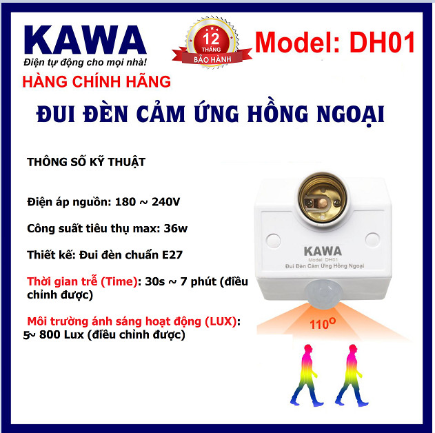 ĐUI ĐÈN CẢM ỨNG HỒNG NGOẠI DH01