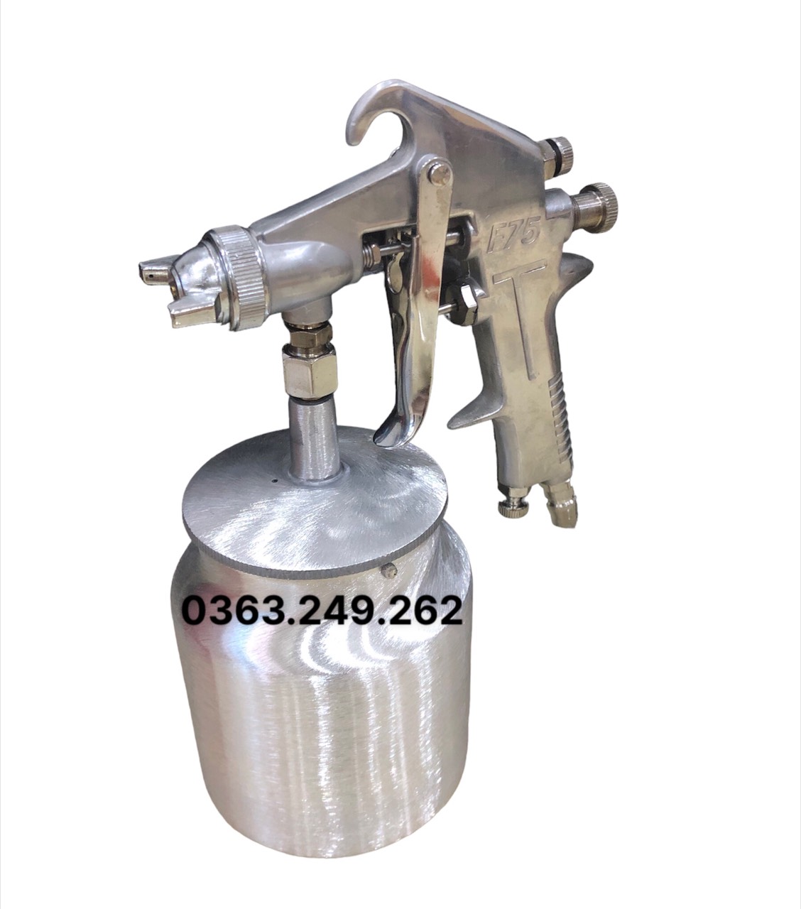 súng phun sơn bình dưới F75 - 500cc , đầu phun 1.8mm