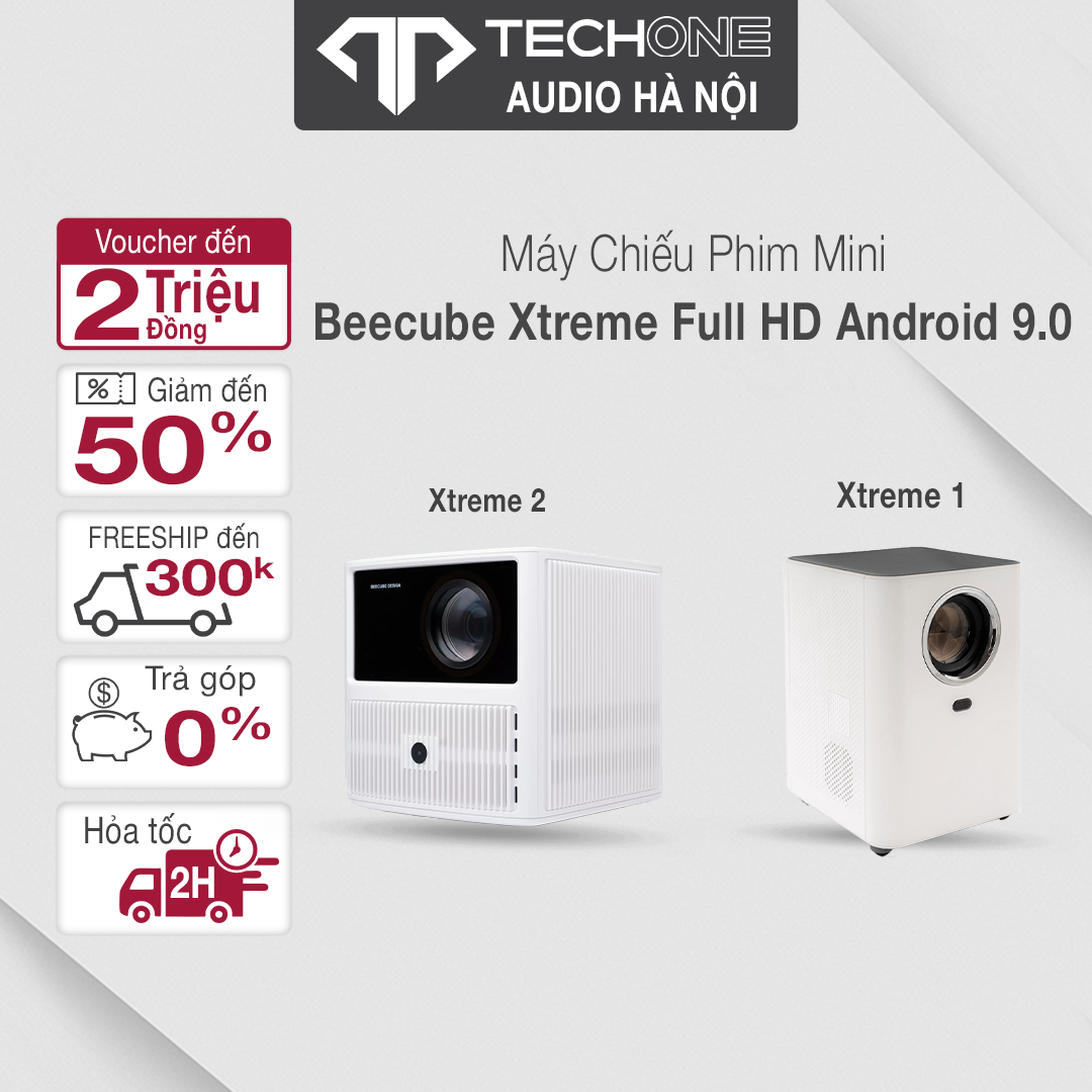 Máy chiếu beecube xtreme 2 độ sáng cực lớn độ phân giải 1080 full hd tặng kèm màn chiếu phản quang trị giá và kệ đỡ máy chiếu trị giá 700k