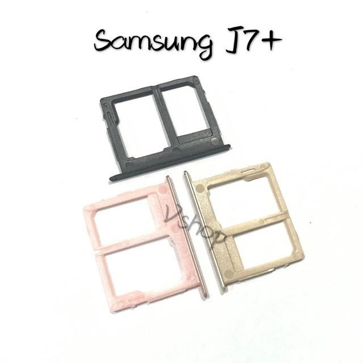 Khay thẻ SIM + Khay thẻ Micro SD cho Samsung J7 Plus SM-C710F/DS Linh Kiện Thay Thế