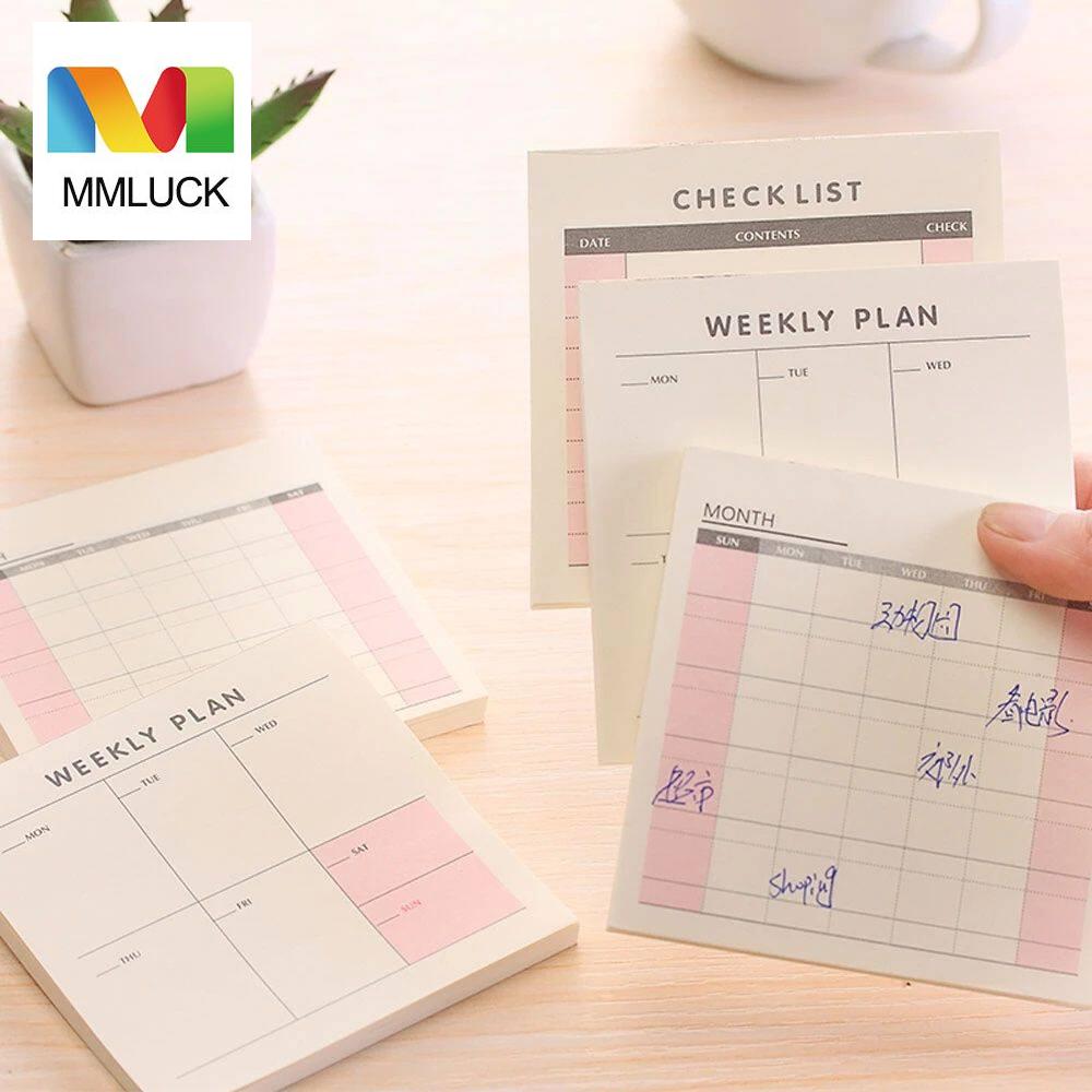 MMLUCK sticker gura 60 Tờ Văn Phòng Phẩm Sáng Tạo Danh sổ tay kế hoạch Life Planner Lịch trình hình thành thói quen