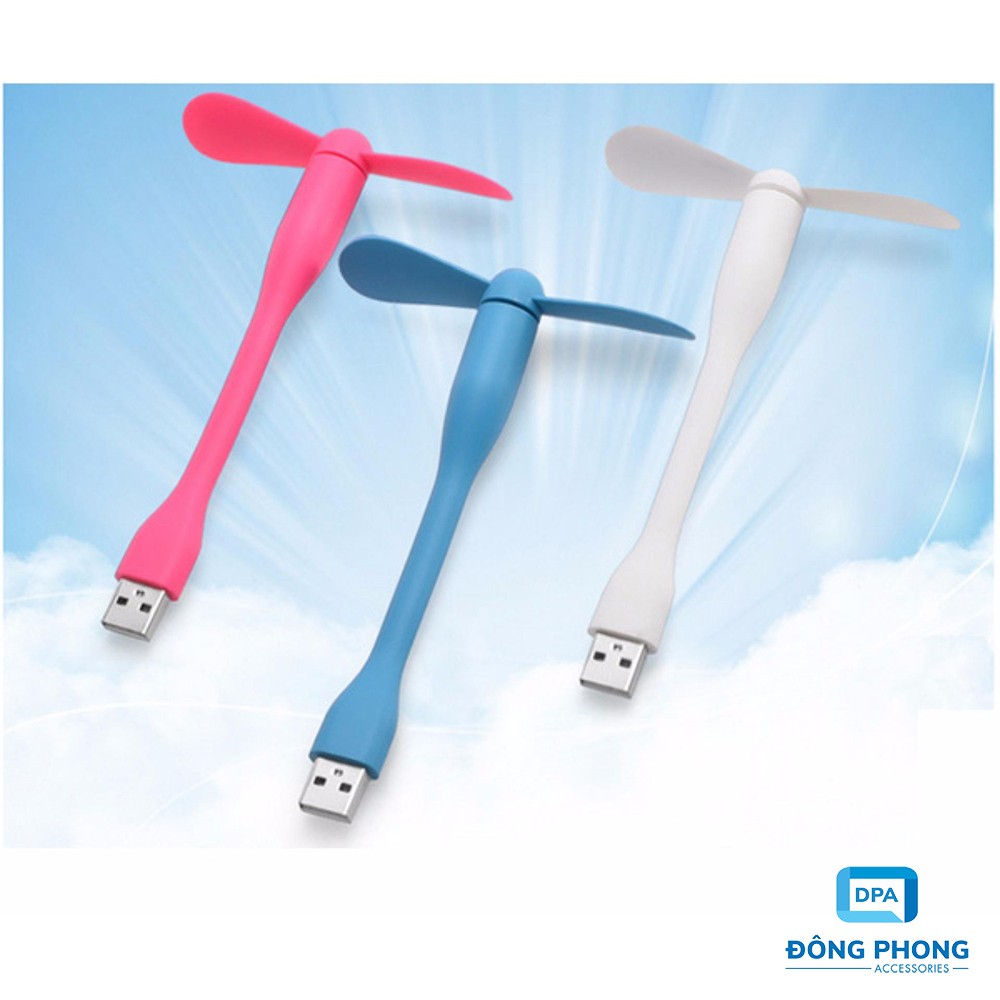 Quạt Mini Usb 2 Cánh Uốn Dẻo Cực Mát