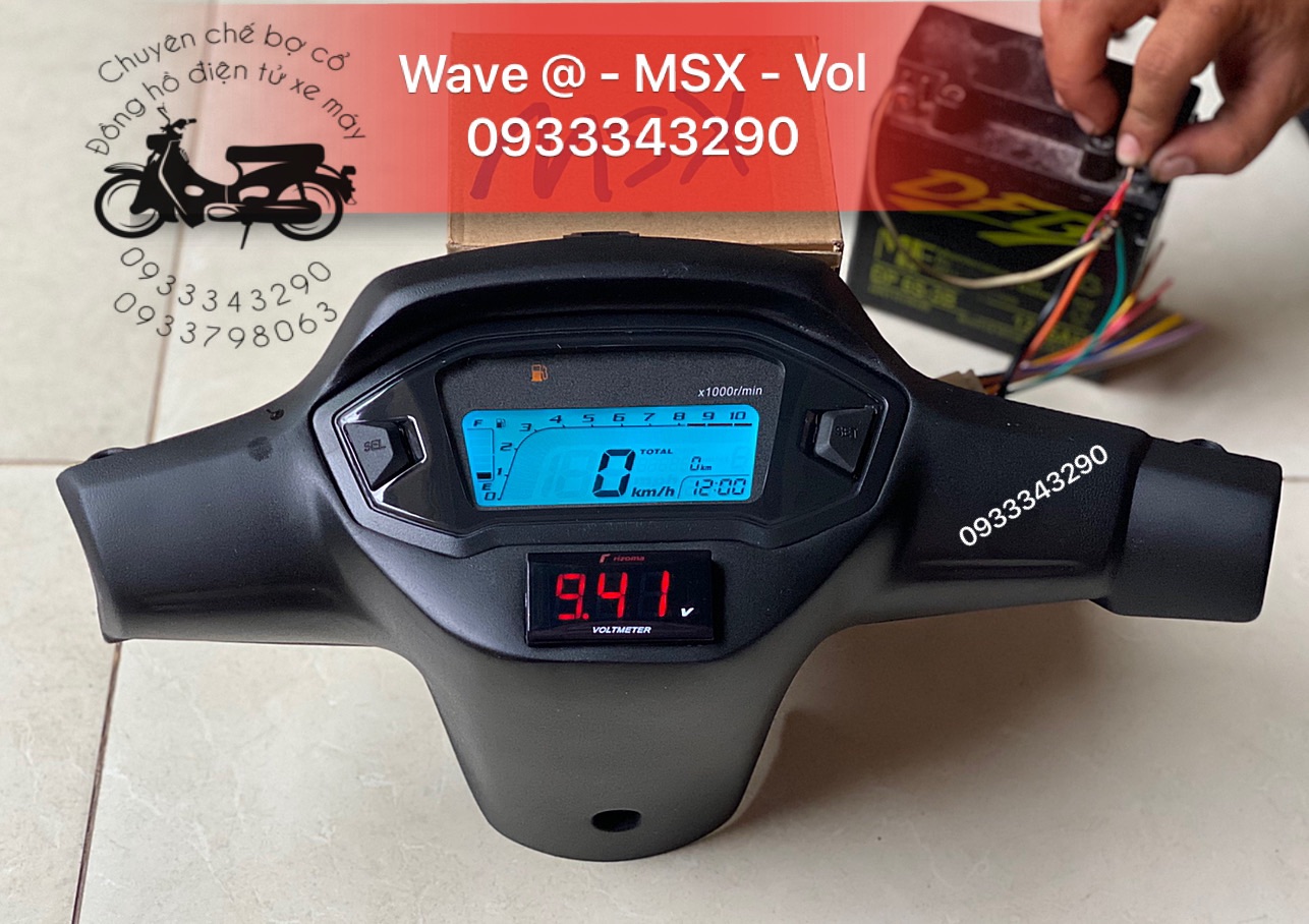 Trọn Bộ Bợ Cổ Wave Nhỏ ( Zx - Thái ) Chế Đồng Hồ Msx - Báo Vol