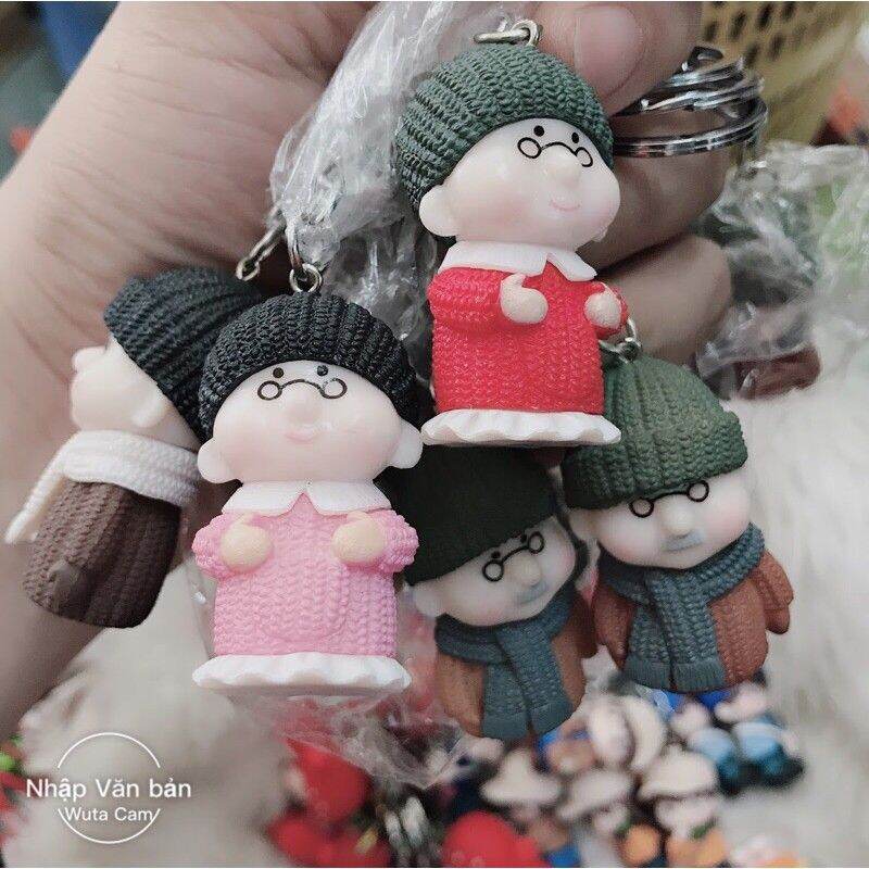 Sỉ 10 móc khóa ông bà già