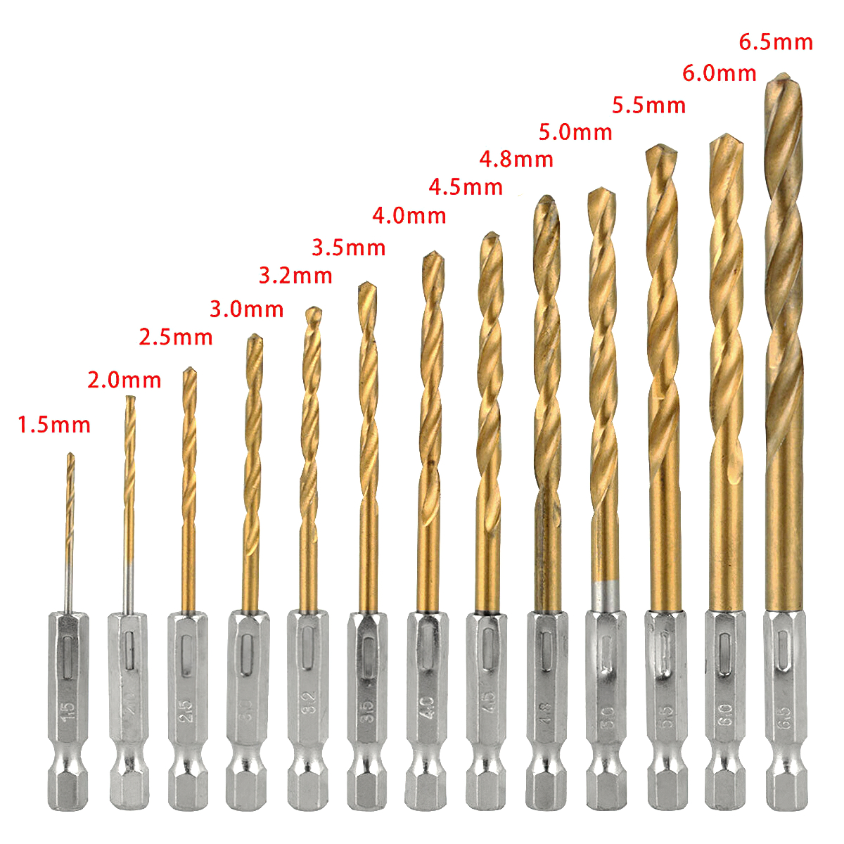 Bộ 13 mũi khoan chuyên gỗ, sắt chuôi lục giác cho khoan