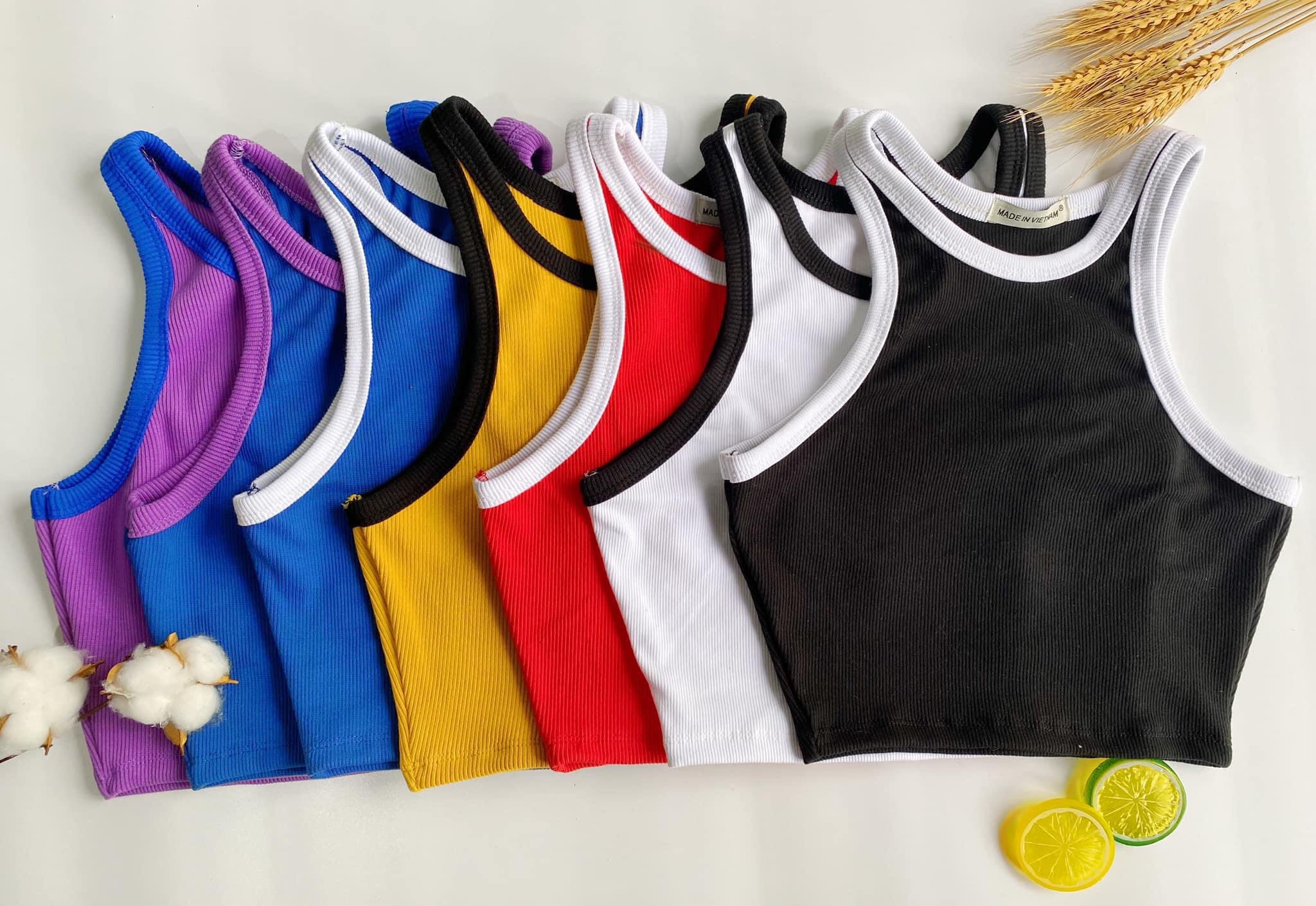 💥Áo Croptop BA LỖ PHỐI VIỀN Basic Trơn💥 Nữ Thun Gân Kiểu Ôm Body💥Nhiều màu sắc kiểu dáng thể thao trẻ trung năng động💥💥💥
