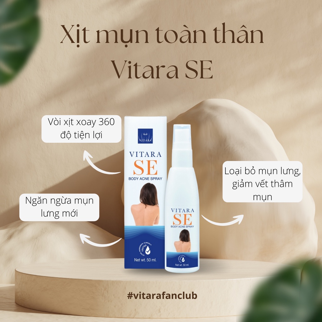 Xịt Mụn Lưng Và Ngực Vitara SE Body Acne Spray 50ml