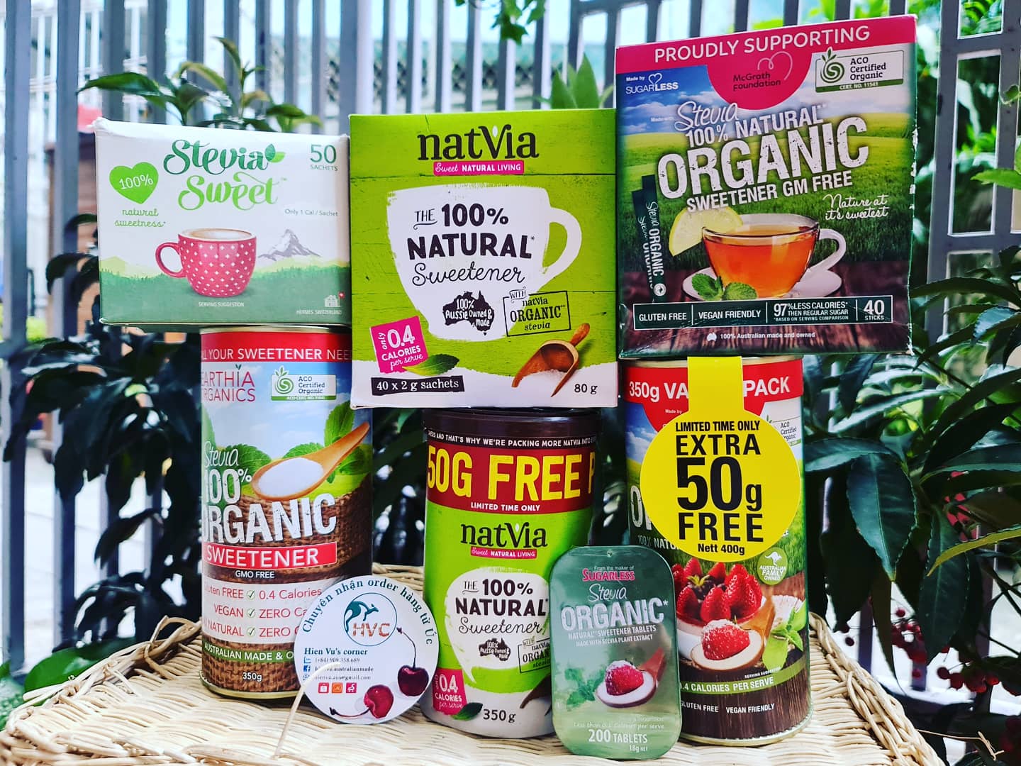 [HCM]???? ĐƯỜNG HỮU CƠ ÚC - Sugarless Organic (tiểu đường/ăn kiêng Keto-làm bánh/pha chế) STEVIA 350g mới