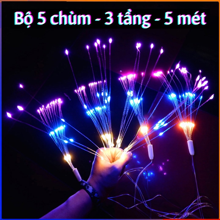 Đèn led pháo hoa chớp nháy nhiều màu trang trí nhà cửa, ngoài trời