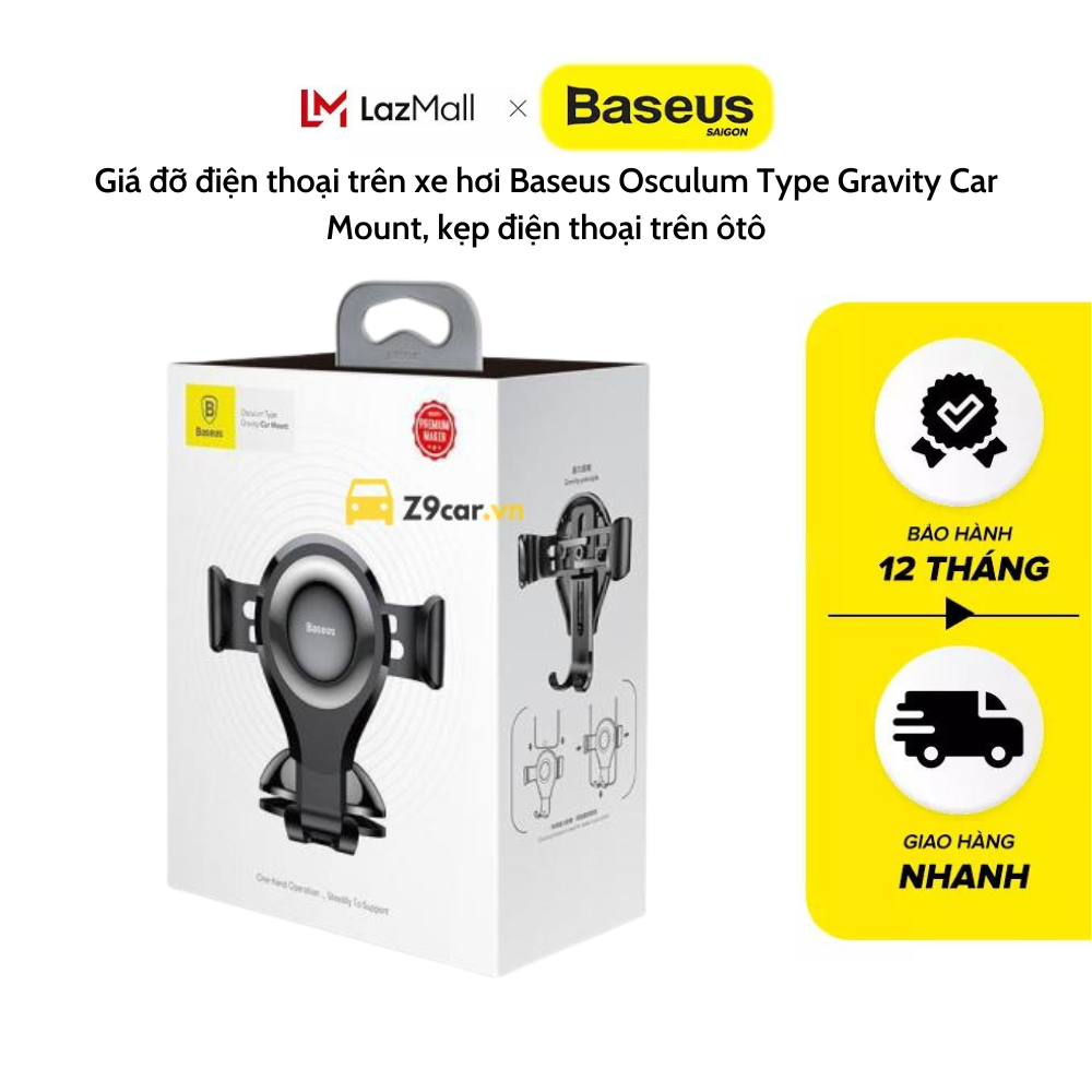Giá đỡ điện thoại trên xe hơi Baseus Osculum Type Gravity Car Mount, kẹp điện thoại trên ôtô