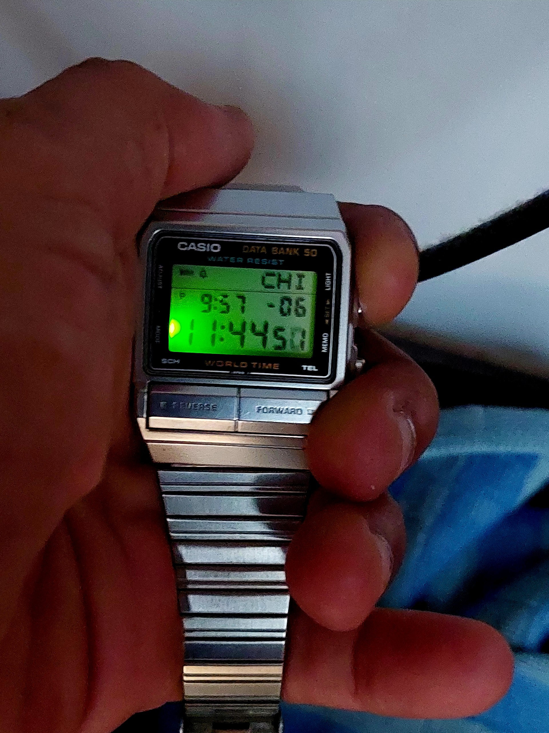Đồng hồ nam Casio Data Bank.50 chạy pin hàng Si