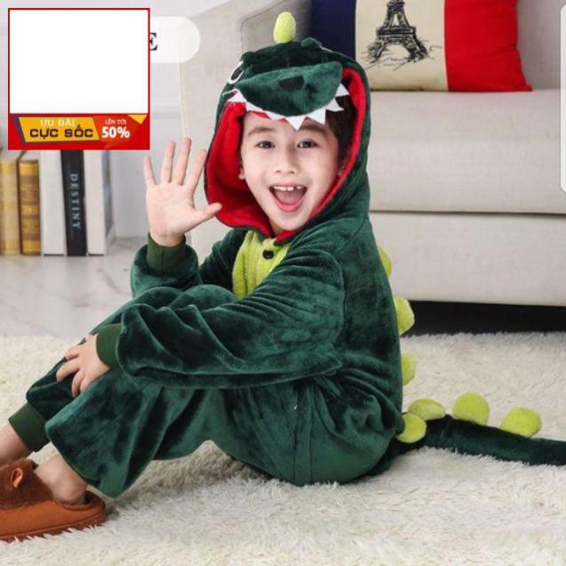 Bộ Đồ Thú Khủng Long Xanh đủ size cho cả nhà