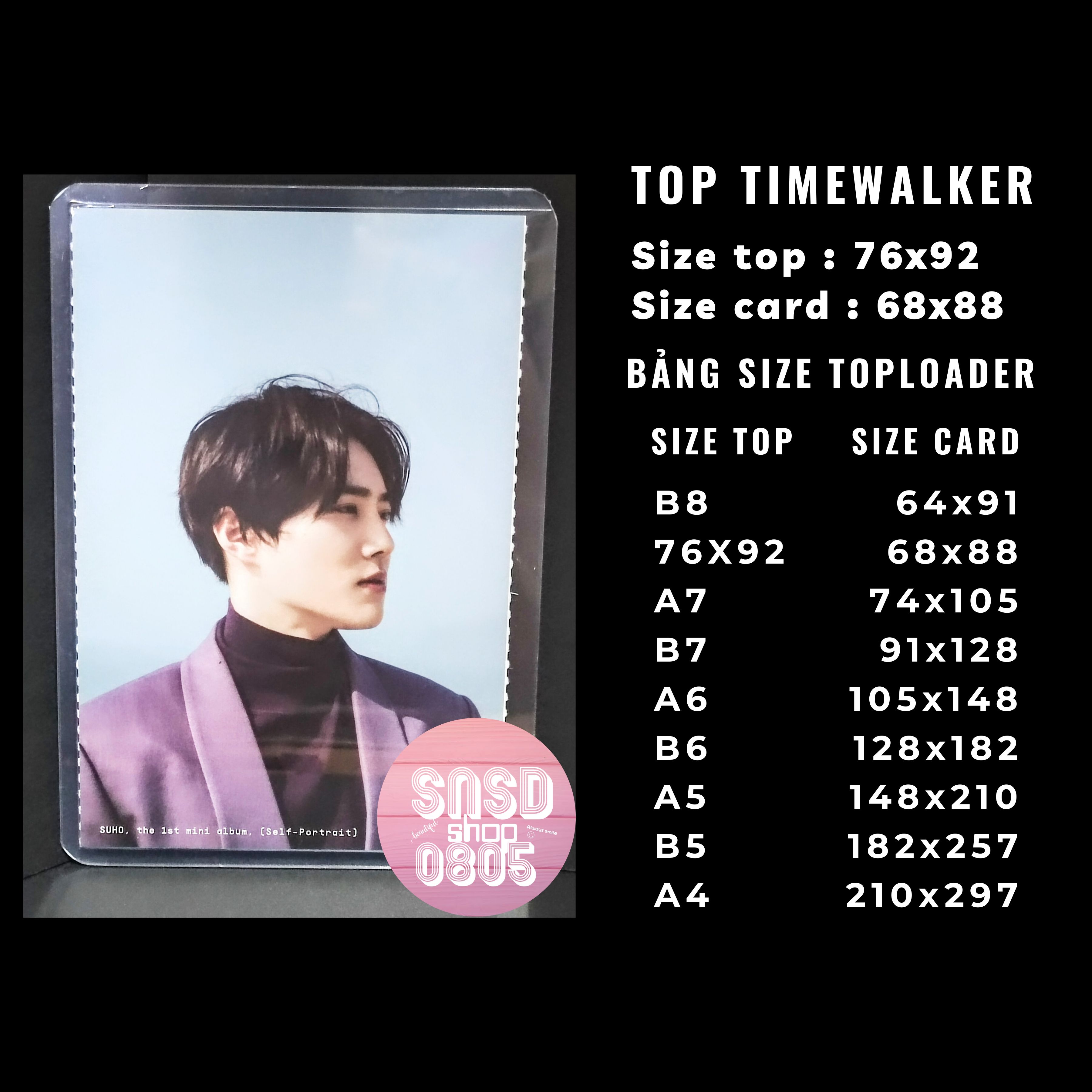 Toploader B6 Đựng Postcard , Photocard , Thẻ Bài Size B6 ( 18.2*12.8cm )