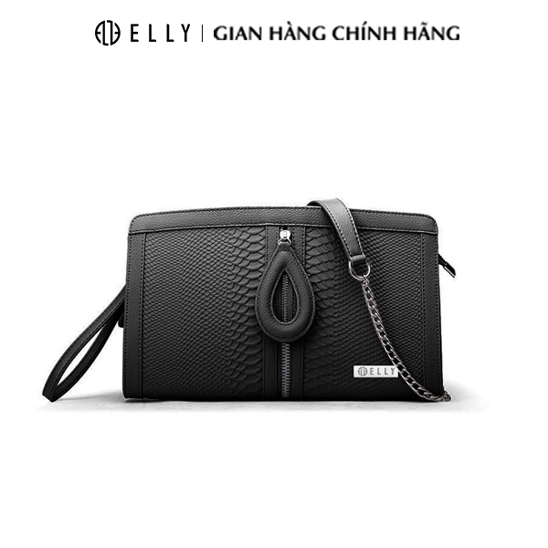Túi clutch nữ cao cấp da thật ELLY- EC12 đen