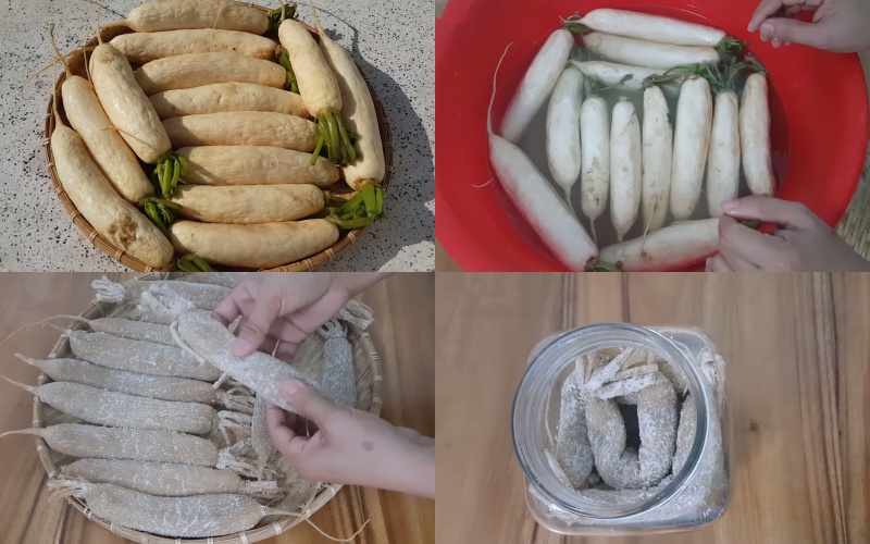 Củ cải muối nguyên củ - (xá bấu ) loại ngon - 500g tách ra từ bịch 1kg