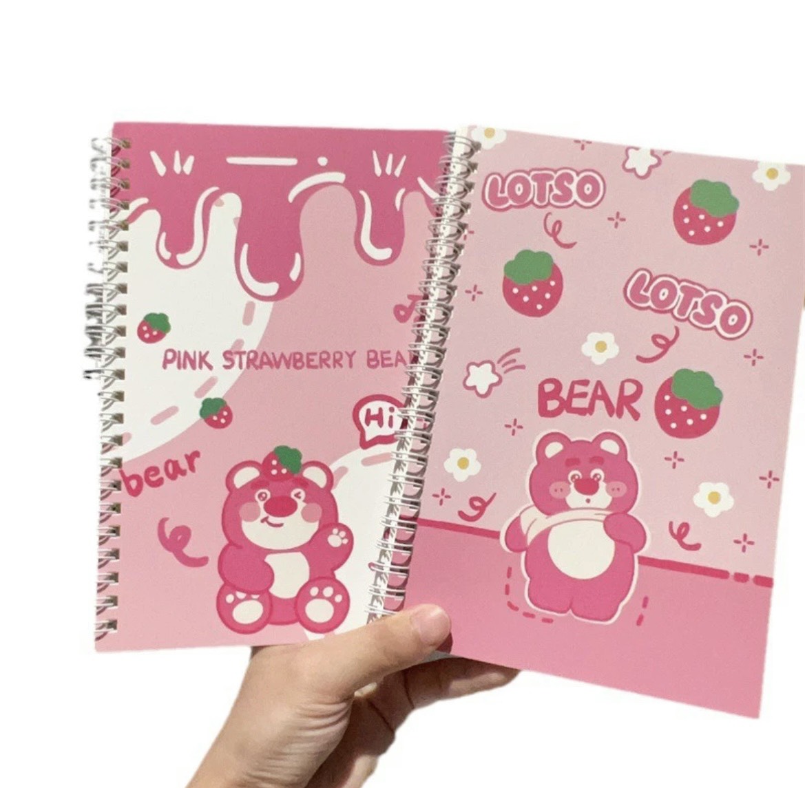 Sổ lò xo A5 gấu dâu 120 trang