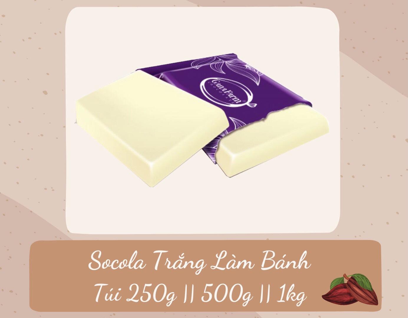 COMBO Socola Đen và Trắng GanaFarm