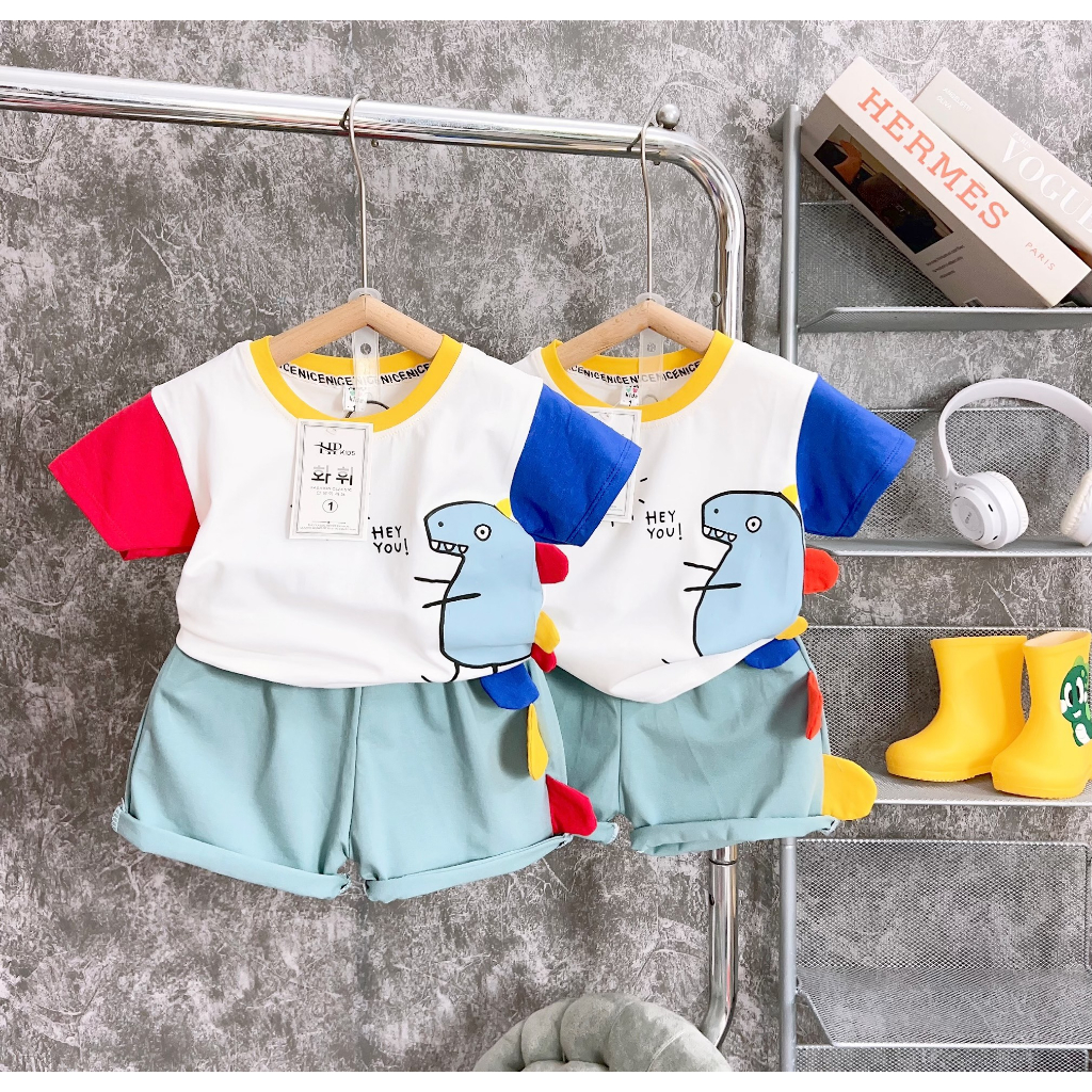 SALE BỘ COTTON KHỦNG LONG BÉ TRAI(HIKL)