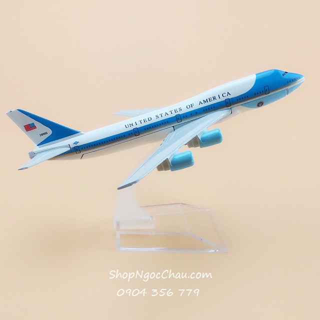 Mô hình máy bay b747 air force one 16cm