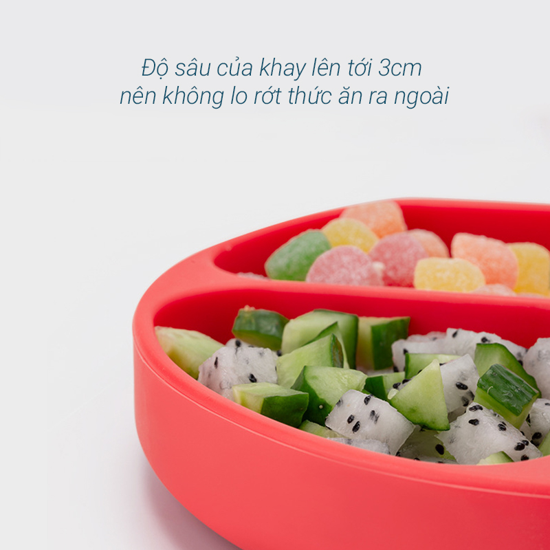 Khay ăn dặm silicon chống rơi vỡ cho bé