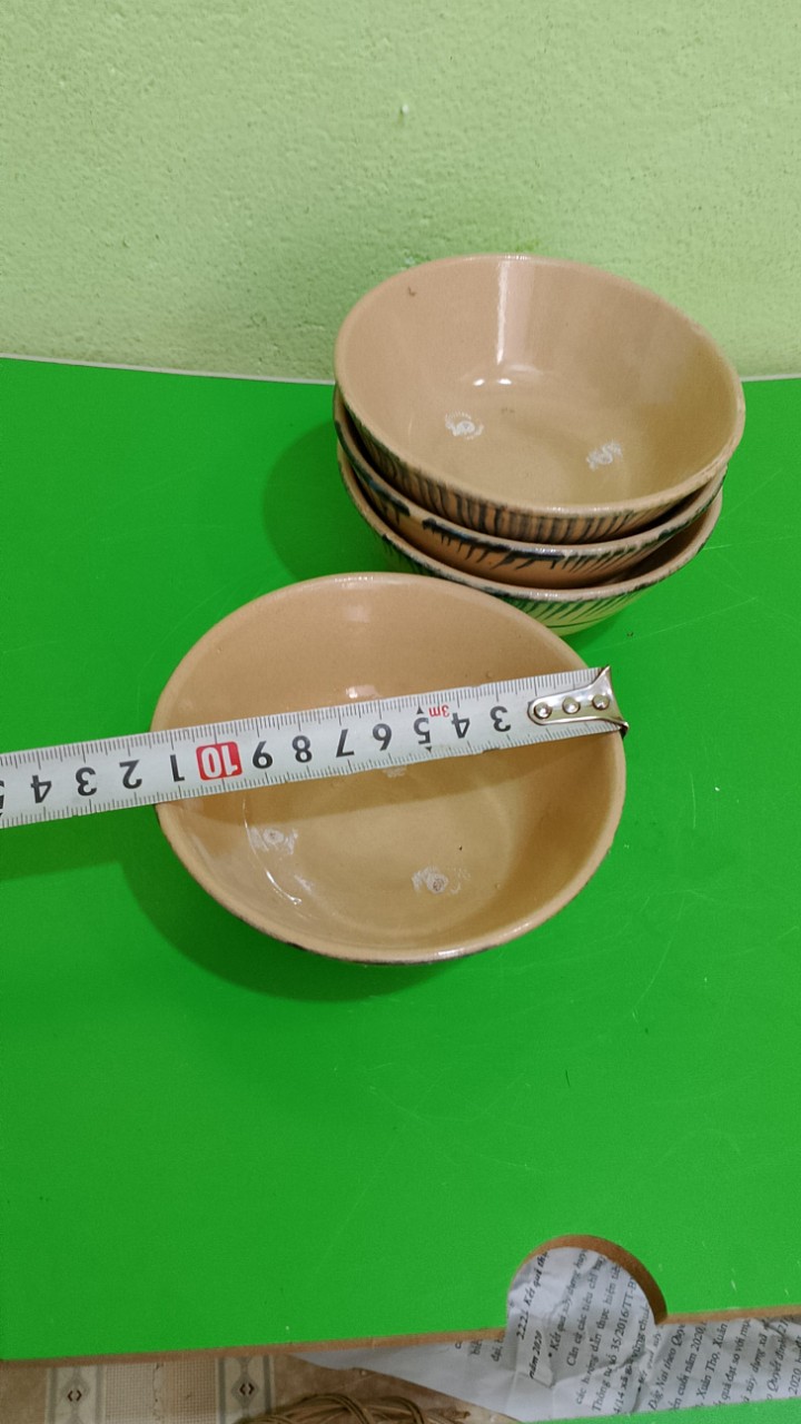 set 10 chén đá phết xanh nam bộ