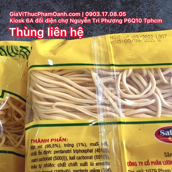 (Thùng 15*400gr)Mì trứng thượng hạng Safoco