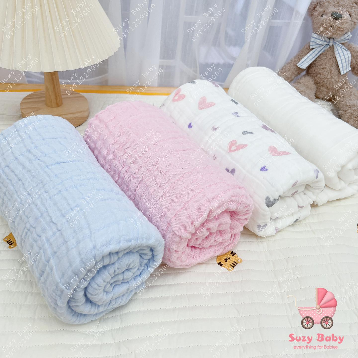 Khăn tắm nous muslin 110x110cm siêu mềm