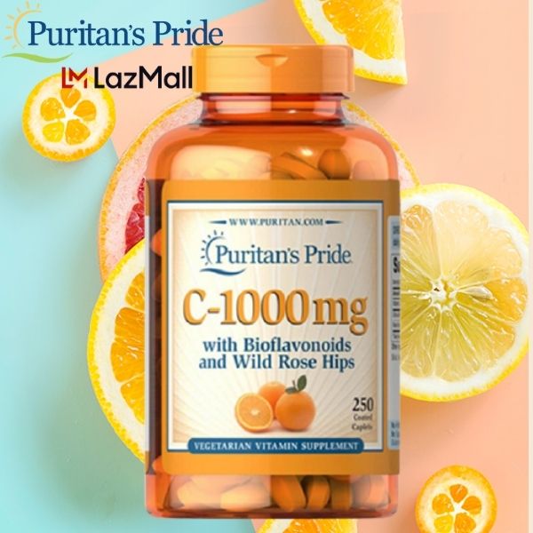 Viên uống đa sinh tố vitamin tăng cường miễn dịch, giúp chống cúm - Puritan's Pride - Vitamin C 1000mg 250 viên,