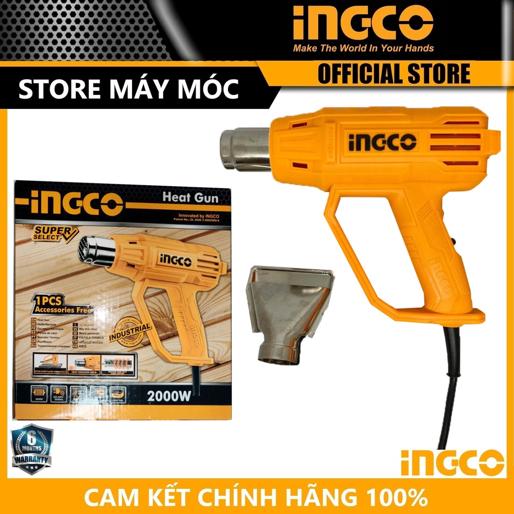 Máy thổi hơi nóng 2000w ingco hg2000385 - hàng chính hãng