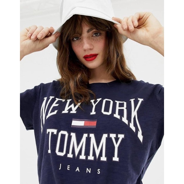 Anu397 - áo phông nữ màu than newyork tommy