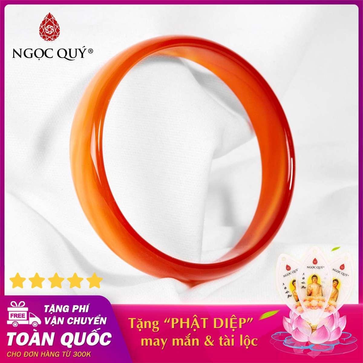 [HCM]Vòng tay nữ đá Mã Não Đỏ Liền Khối Ni 52 - 58 hợp mệnh hỏa thổ - Ngọc Quý Gemstones