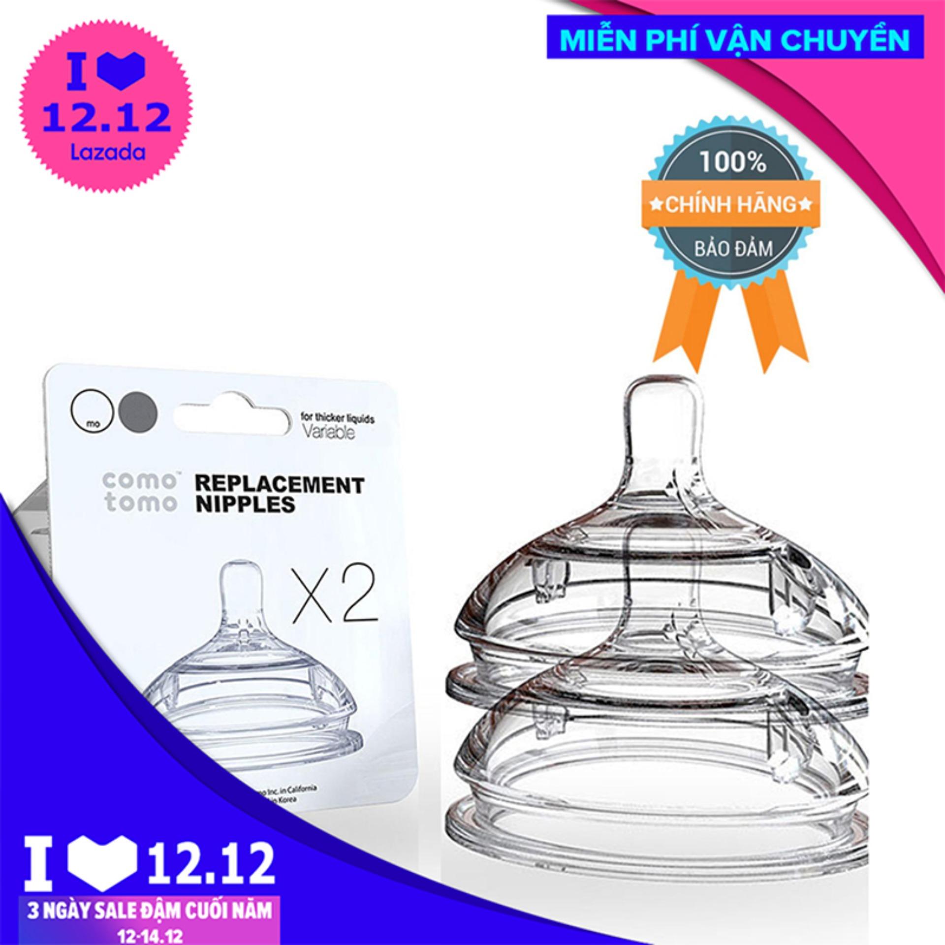 Hộp 2 Núm ty rời COMOTOMO Size 3 trẻ  6th (Hãng phân phối chính thức)