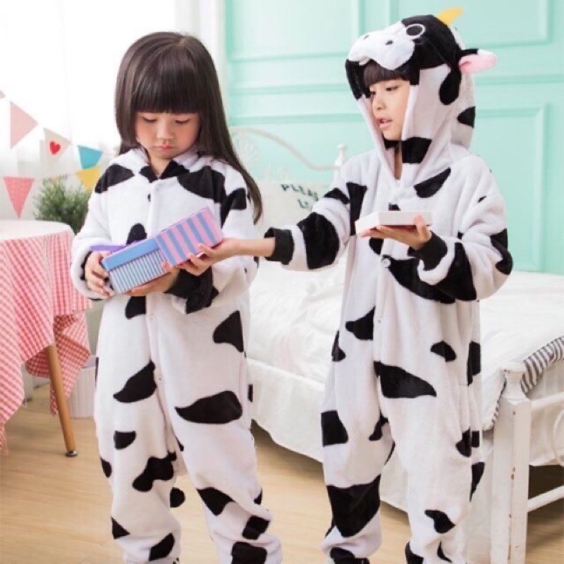 (Có sẵn) Bộ đồ thú bò sữa, bộ đồ cosplay bò sữa