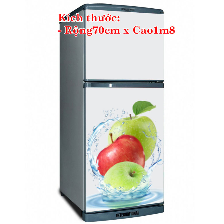 [HCM]Decal trang trí tủ lạnh mẫu trái táo chống thấm cao cấp độ phai màu trên 10 năm