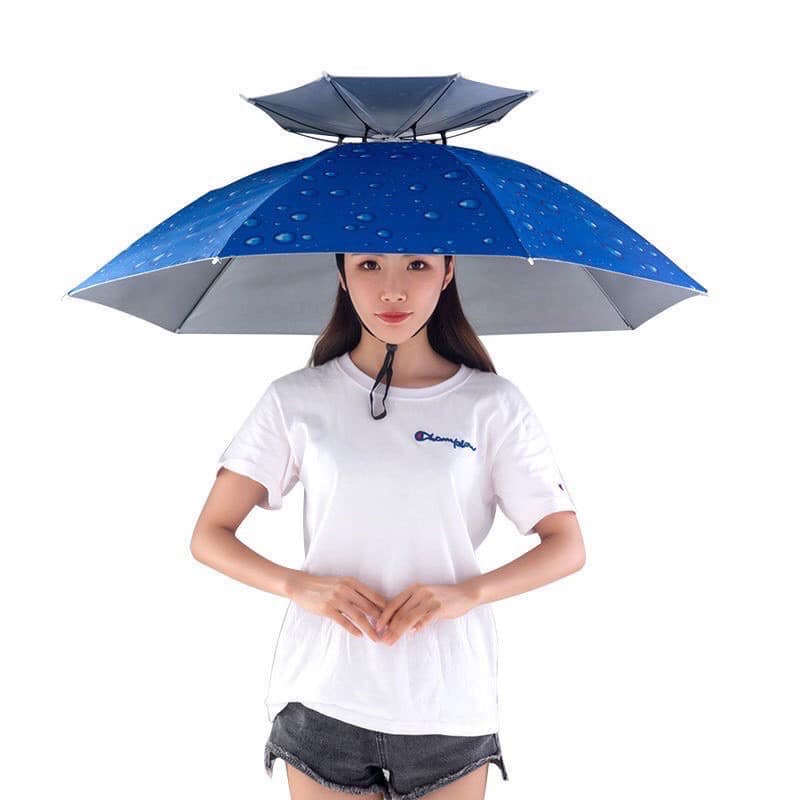 Ô, Dù đội đầu 2 tầng gấp gọn tiện dụng
