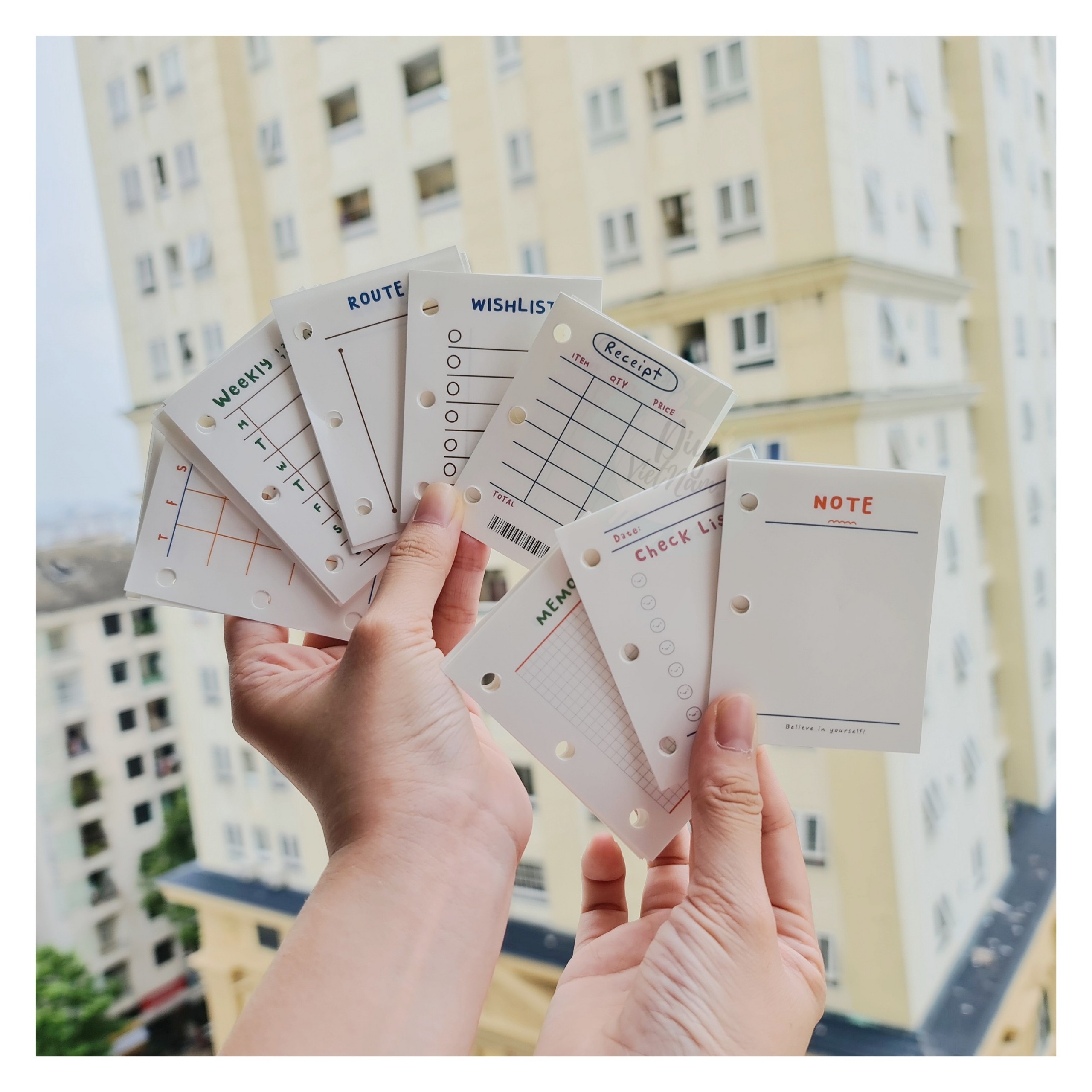 SỔ 3 CÒNG MINI NHỰA DẺO VÀ GIẤY REFILL