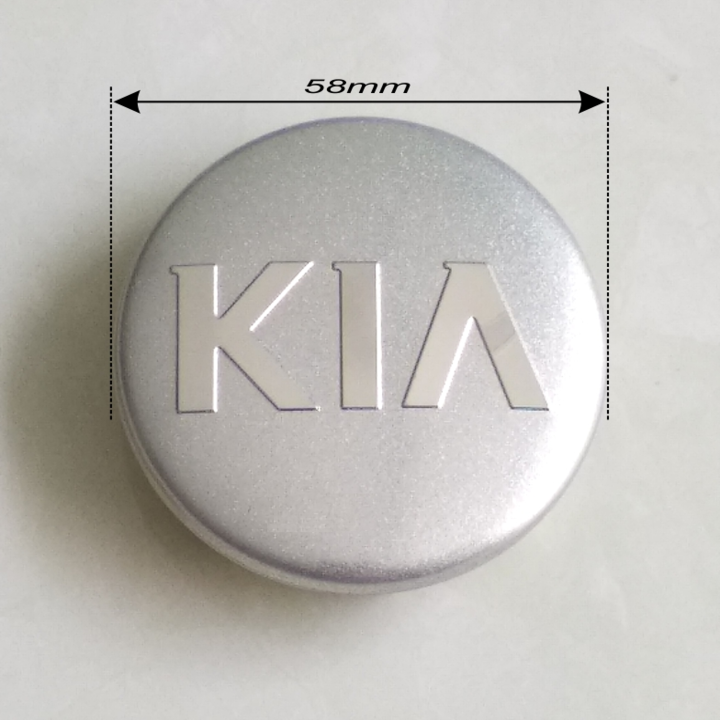 1 chiếc ốp lazang, logo chụp mâm bánh xe ô tô, xe hơi KIA đường kính ngoài 58mm, chân cài 54mm MÃ KIA-58