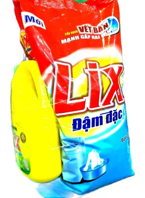 [HCM]Bột giặt Lix Extra đậm đặc túi 6kg tặng (rửa chén 1.5l)