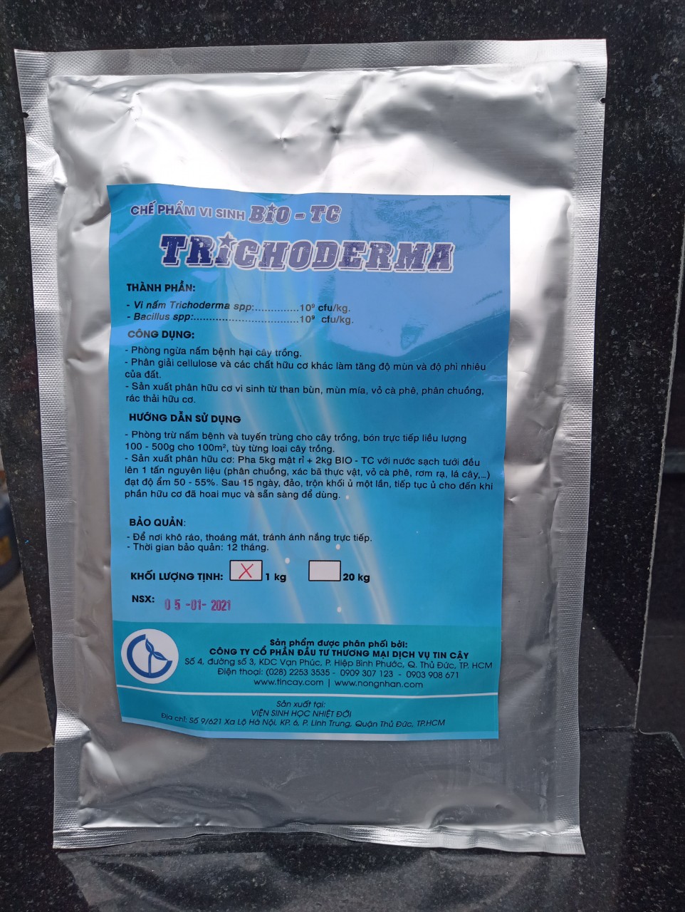 [FreeshipMAX] CHẾ PHẨM VI SINH TRICHODERMA (BIO-TC) GÓI 1KG_tincay