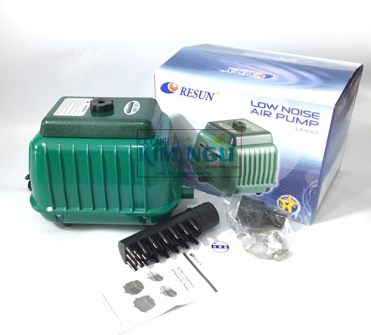 Máy Sủi Khí Oxy Hồ Cá RESUN LP 100 (100W-140L/Min) LP100